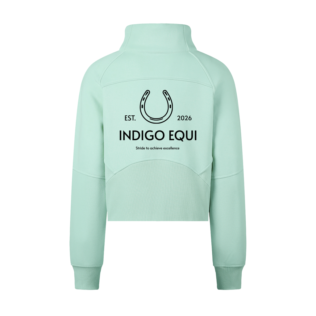 Cropped Half-Zip Sweatshirt