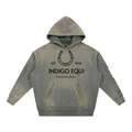 YEAR OF THE HORSE Washed Frayed Fleece Hoodie