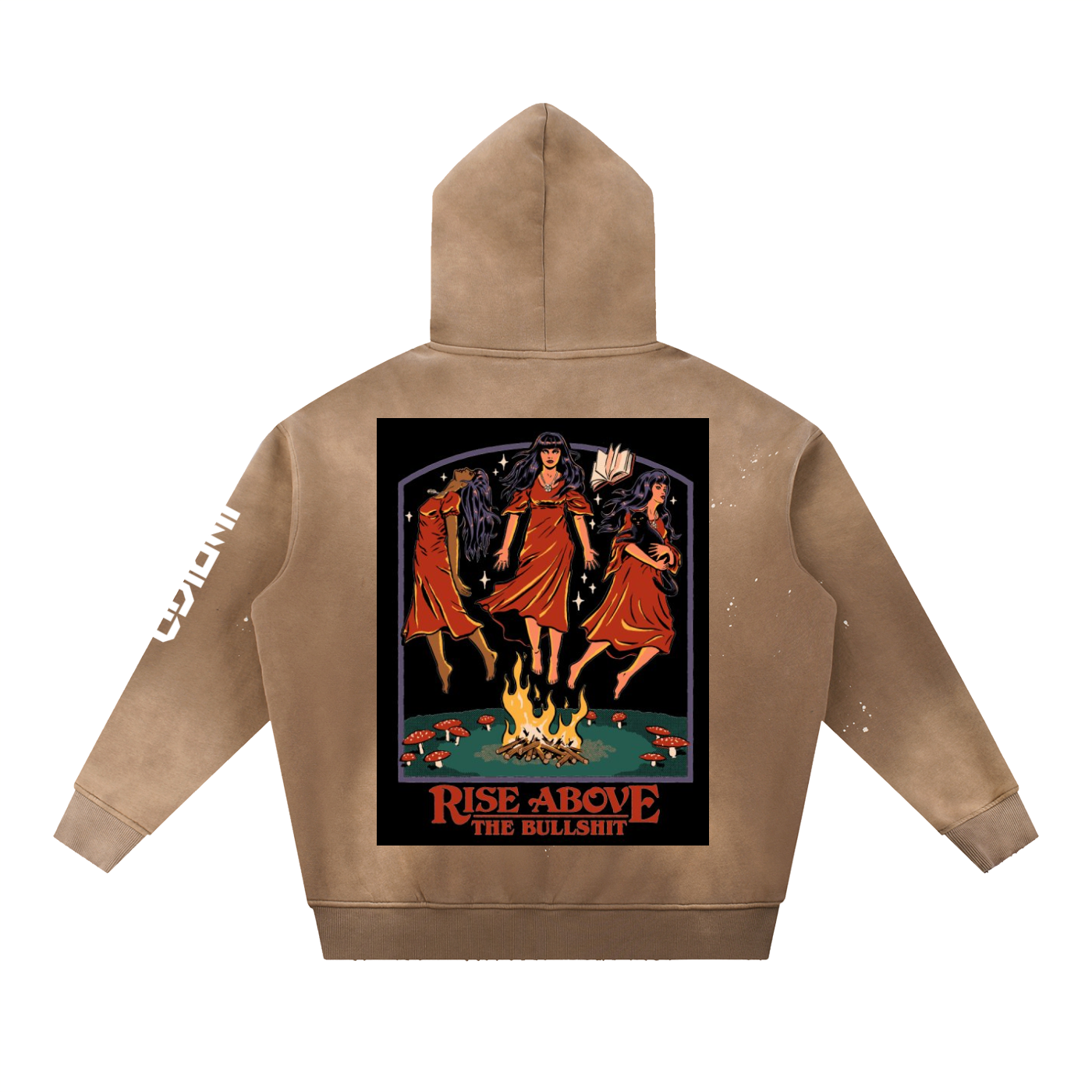 Rise above Frayed Fleece Hoodie