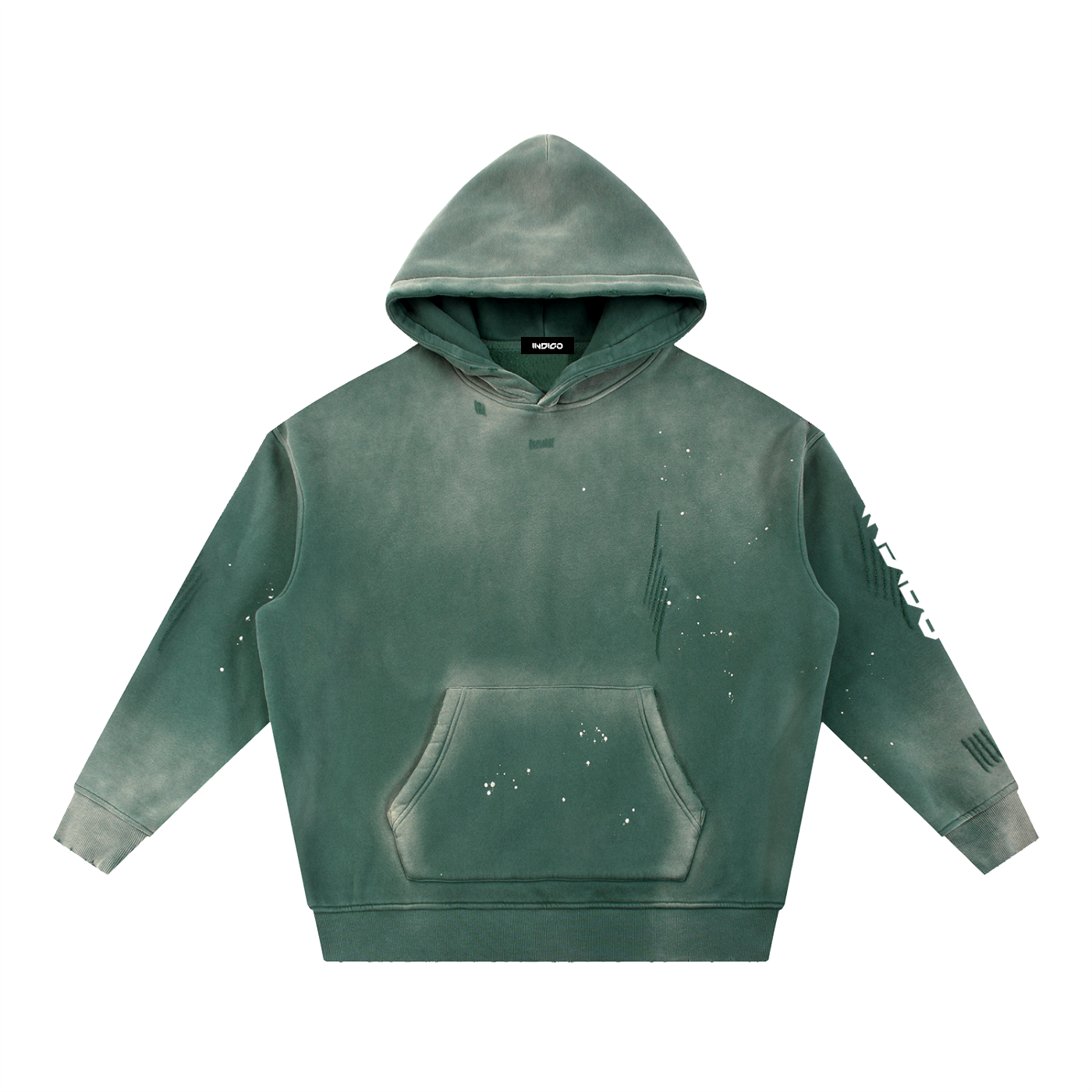 Rise above Frayed Fleece Hoodie