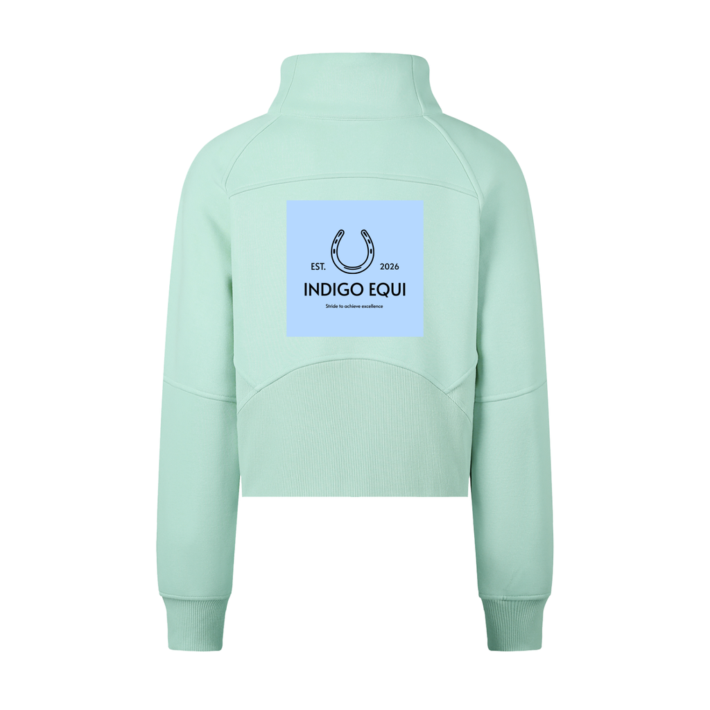 Cropped Half-Zip Sweatshirt