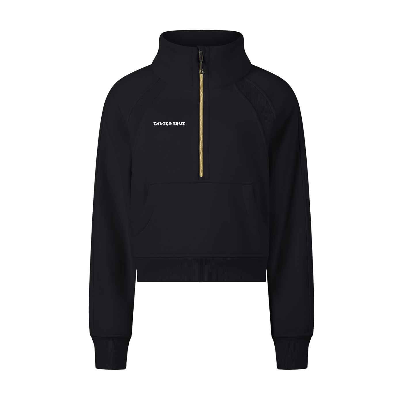 Cropped Half-Zip Sweatshirt