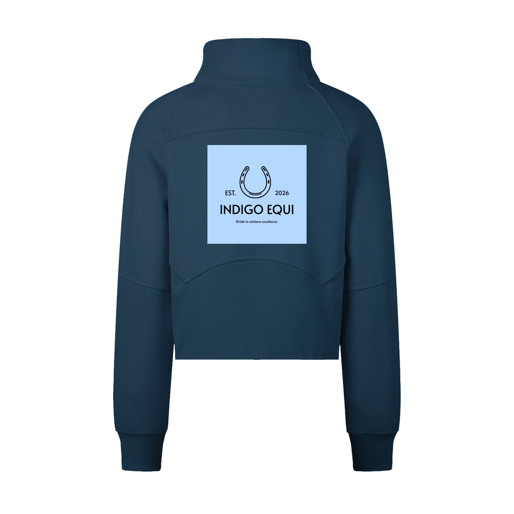 Cropped Half-Zip Sweatshirt