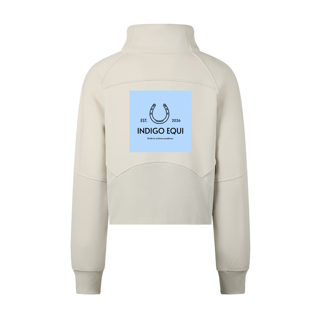 Cropped Half-Zip Sweatshirt