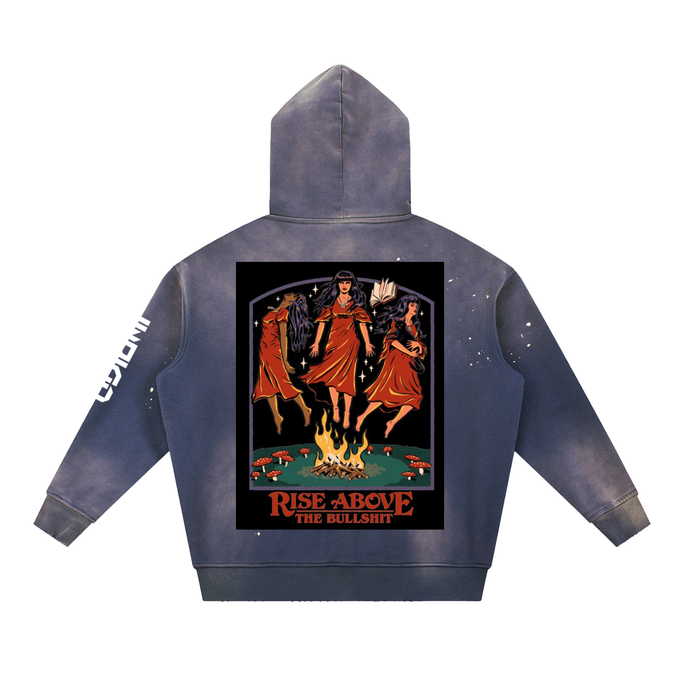 Rise above Frayed Fleece Hoodie