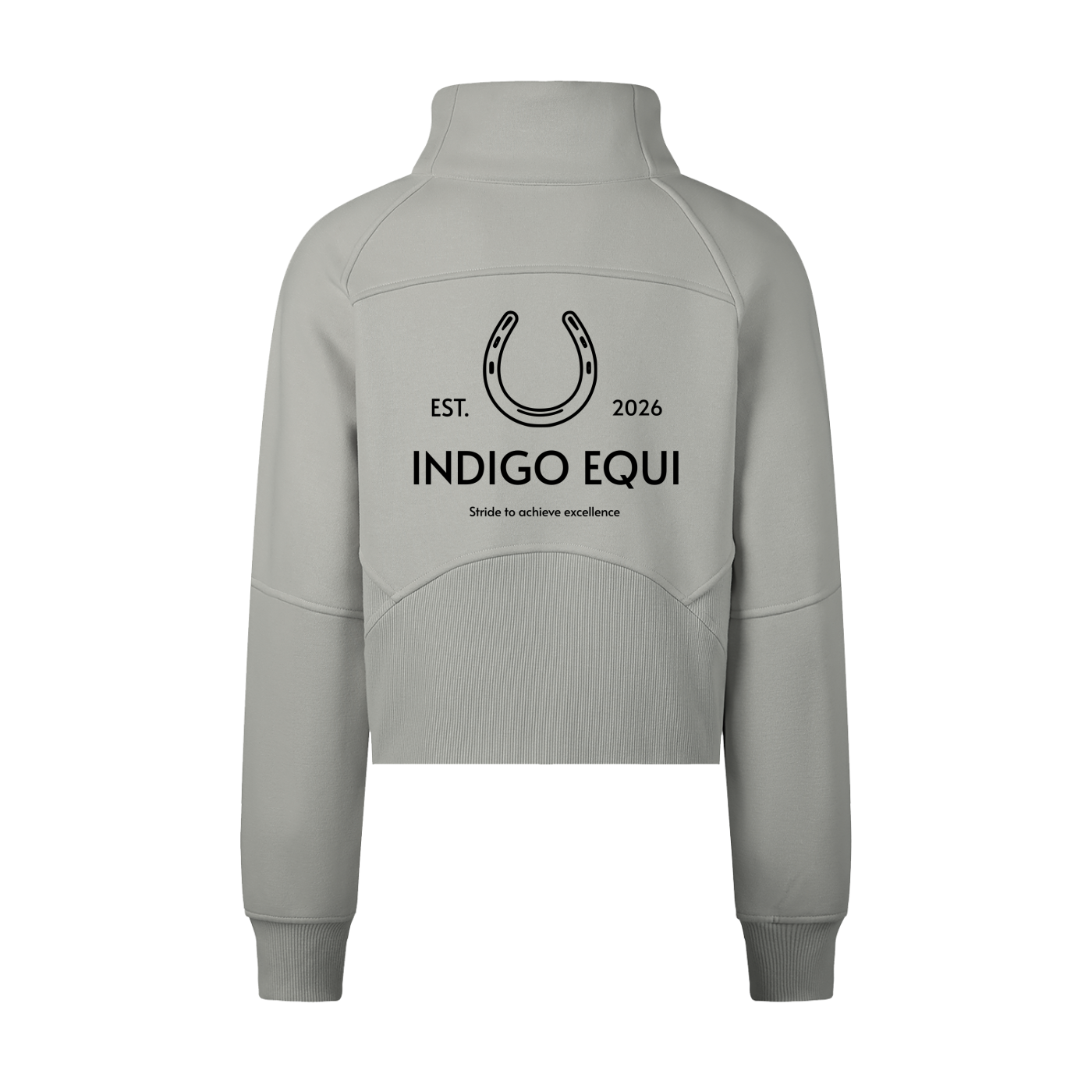 Cropped Half-Zip Sweatshirt