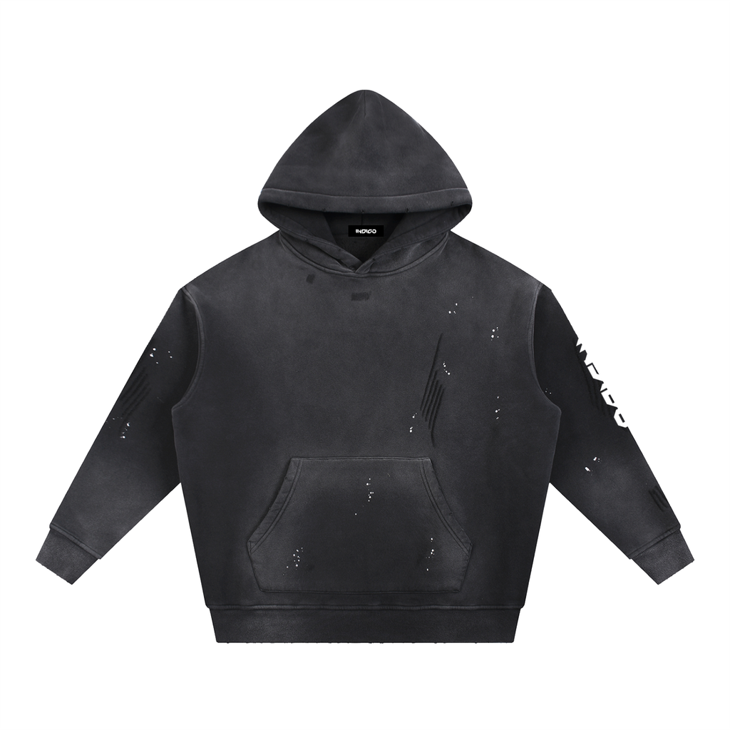 Rise above Frayed Fleece Hoodie