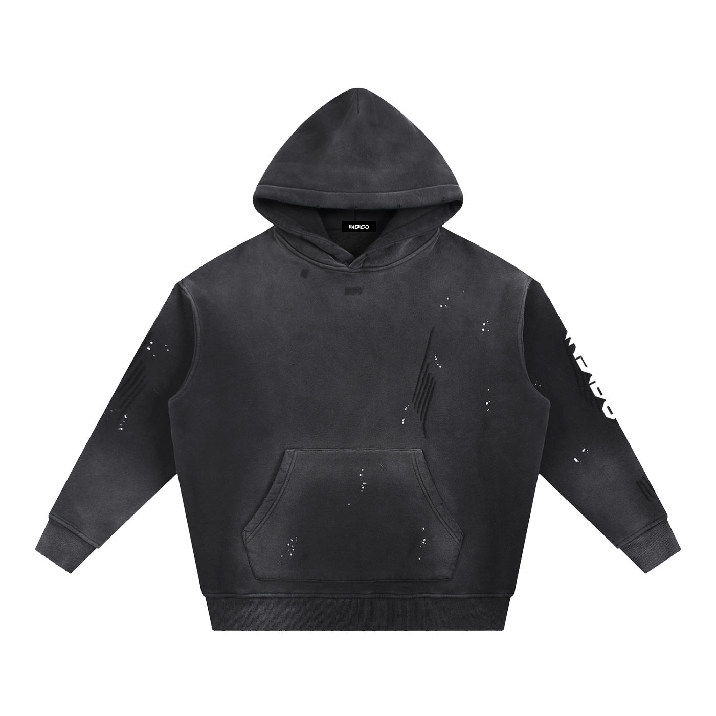 Rise above Frayed Fleece Hoodie