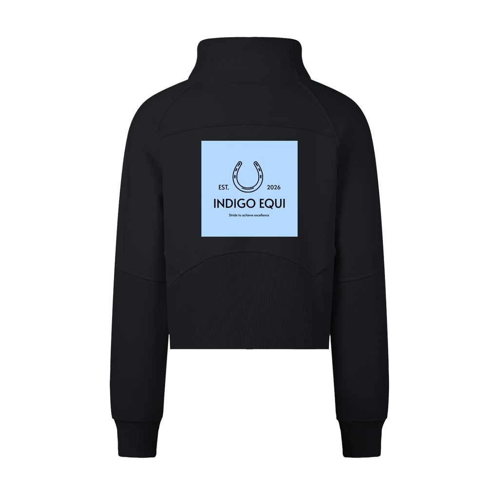 Cropped Half-Zip Sweatshirt