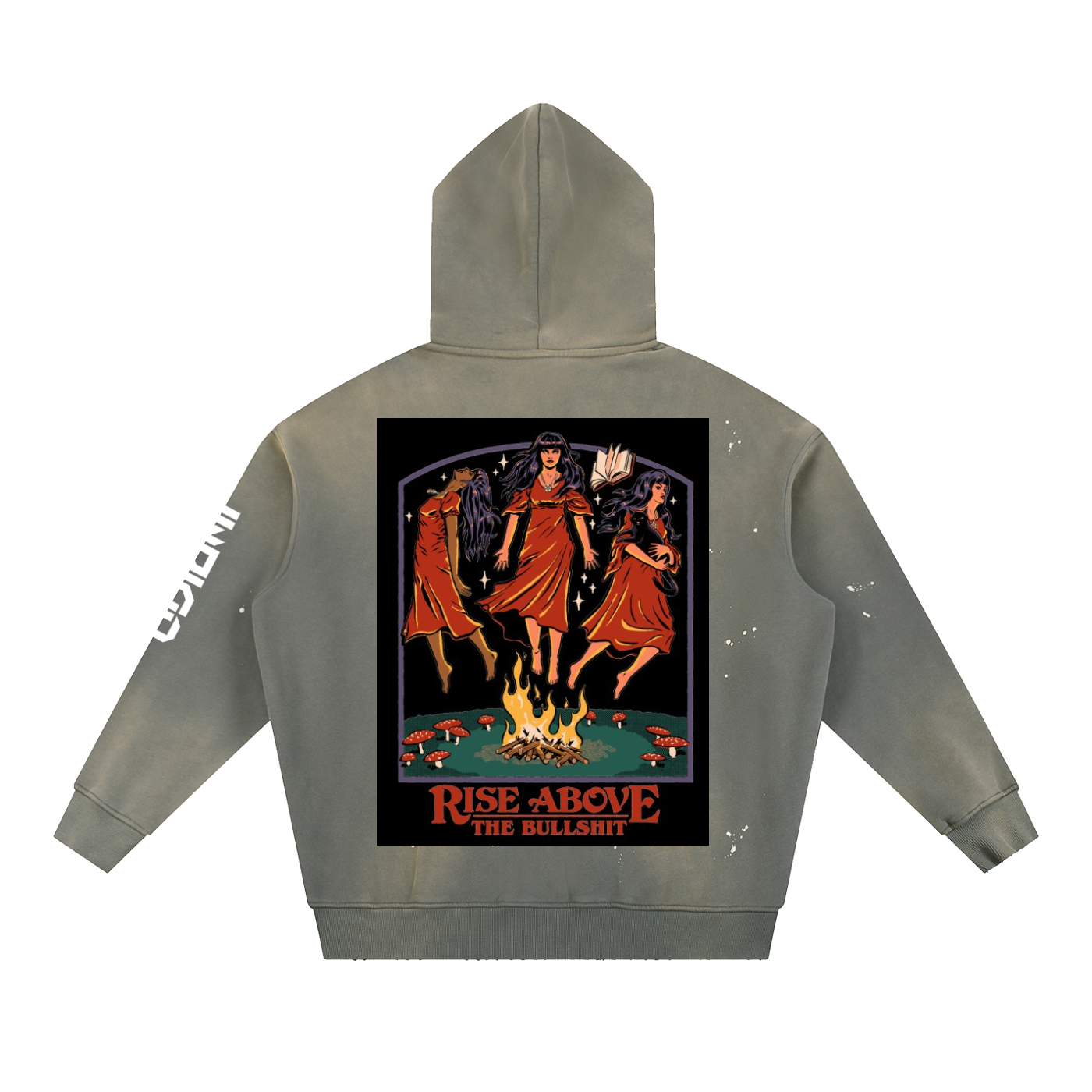 Rise above Frayed Fleece Hoodie