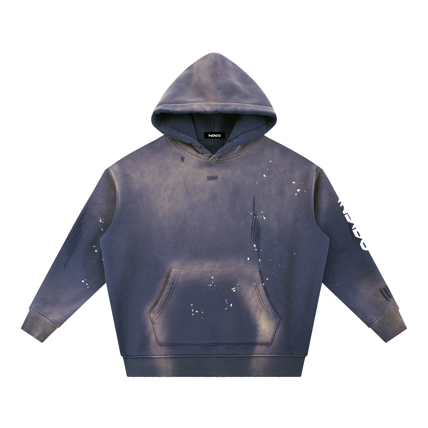 Rise above Frayed Fleece Hoodie