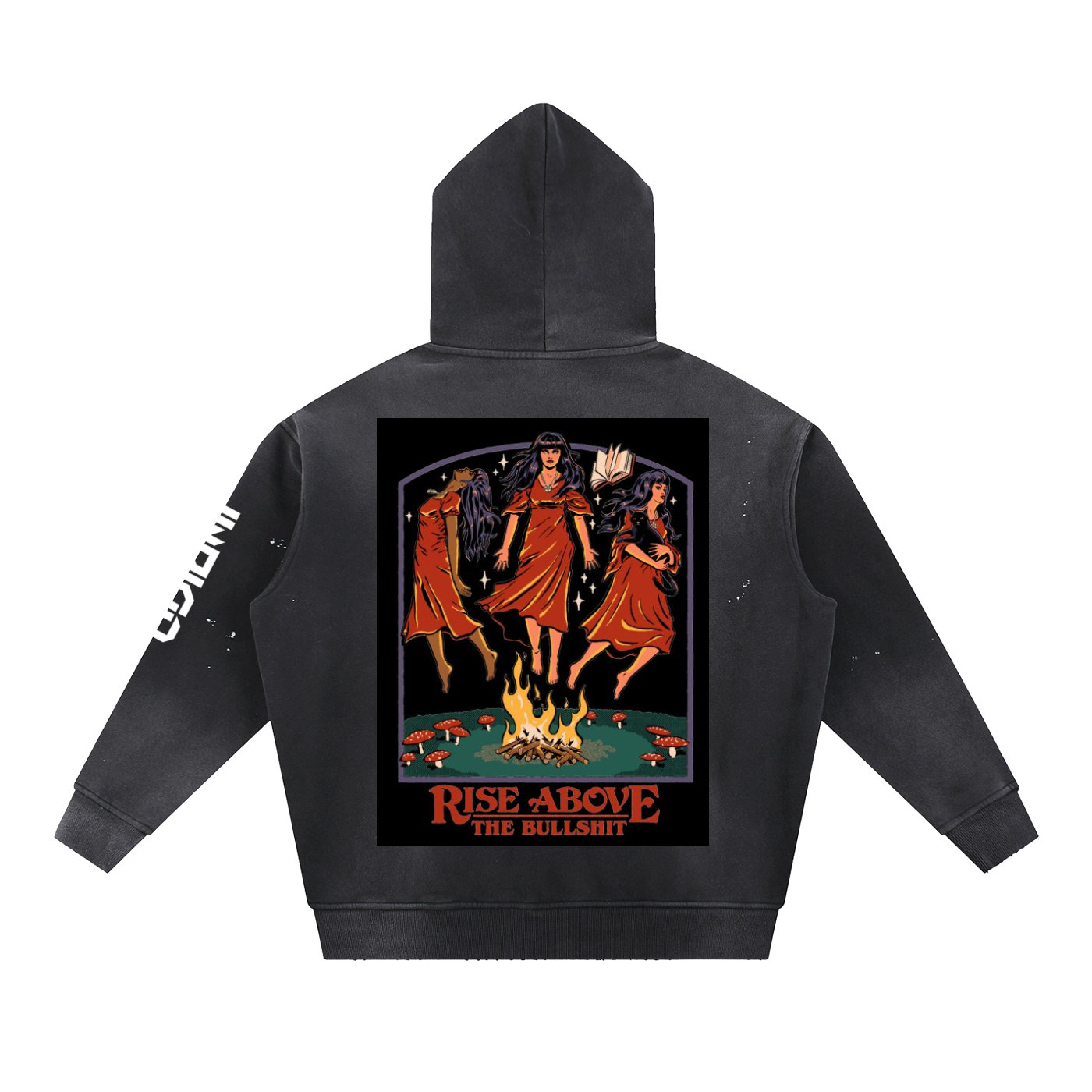 Rise above Frayed Fleece Hoodie