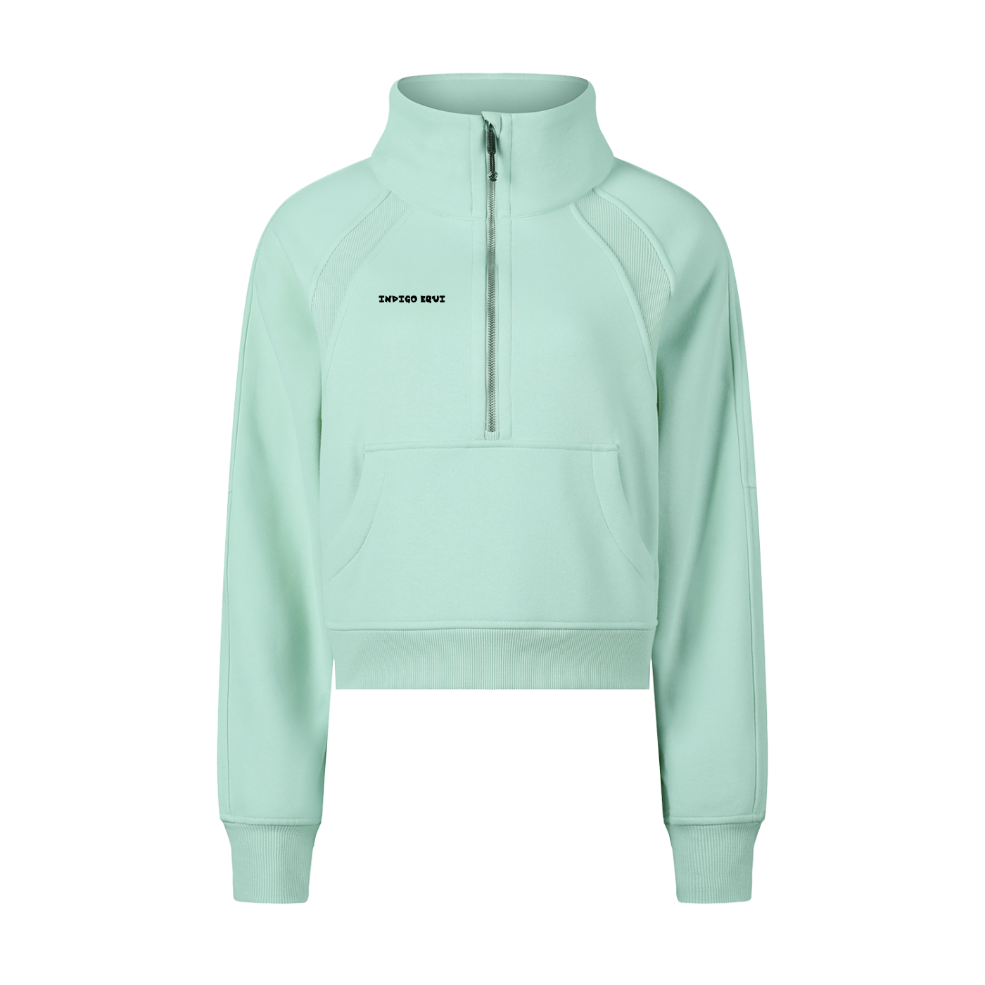 Cropped Half-Zip Sweatshirt