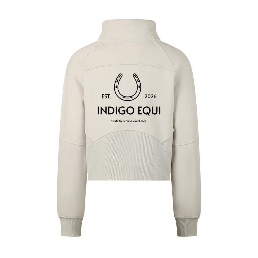 Cropped Half-Zip Sweatshirt